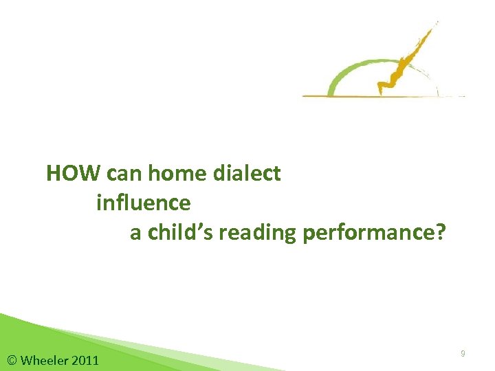 HOW can home dialect influence a child’s reading performance? © Wheeler 2011 9 