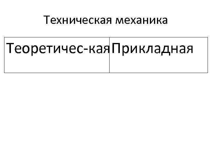 Техническая механика Теоретичес кая. Прикладная 