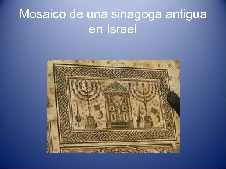 Mosaico de una sinagoga antigua en Israel 