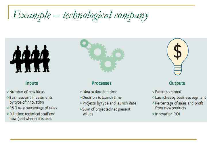 Example – technological company 