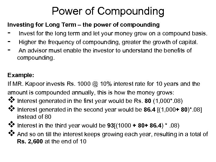 Power of Compounding Investing for Long Term – the power of compounding - Invest