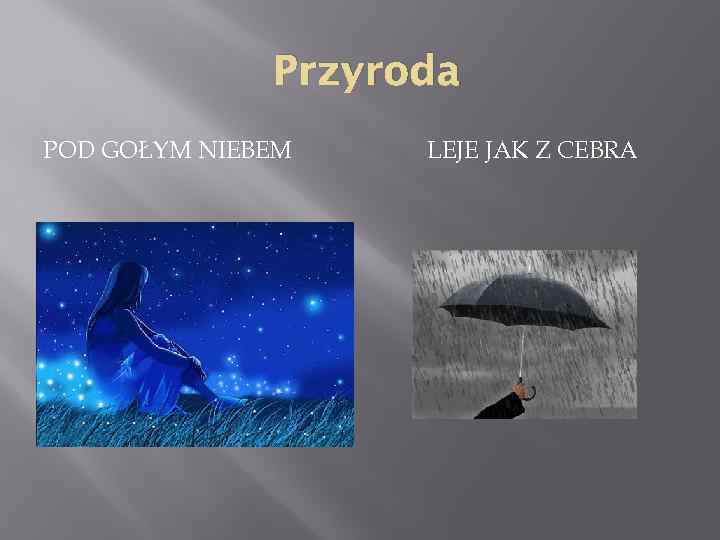 Przyroda POD GOŁYM NIEBEM LEJE JAK Z CEBRA 