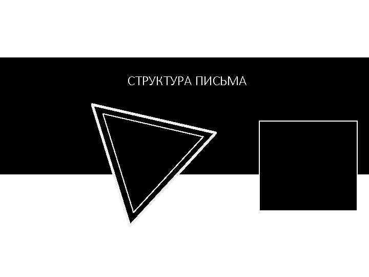 СТРУКТУРА ПИСЬМА 