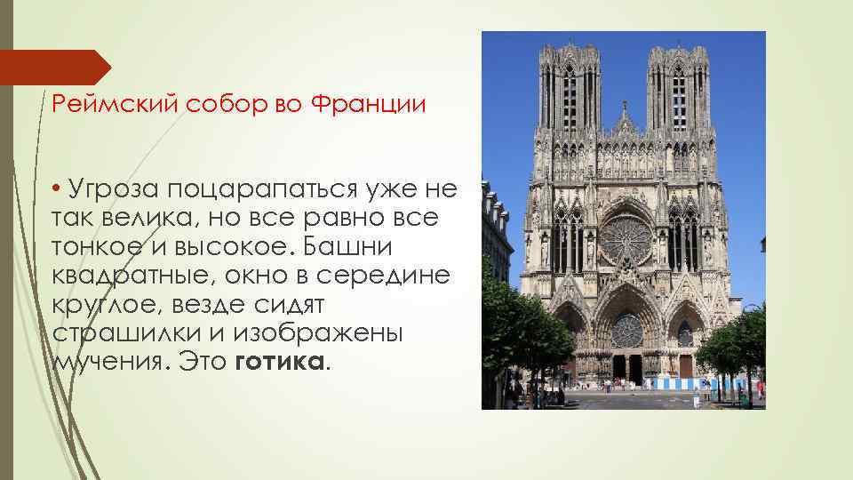 Реймский собор во Франции • Угроза поцарапаться уже не так велика, но все равно