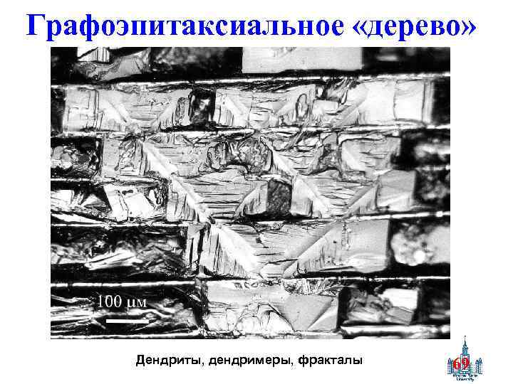 Графоэпитаксиальное «дерево» Дендриты, дендримеры, фракталы 69 