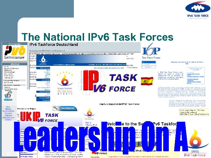 The National IPv 6 Task Forces 17 