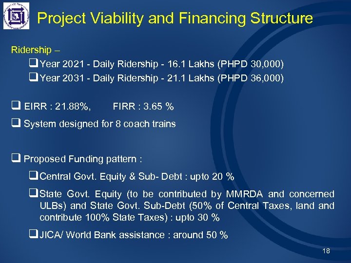 Project Viability and Financing Structure Ridership – q. Year 2021 - Daily Ridership -