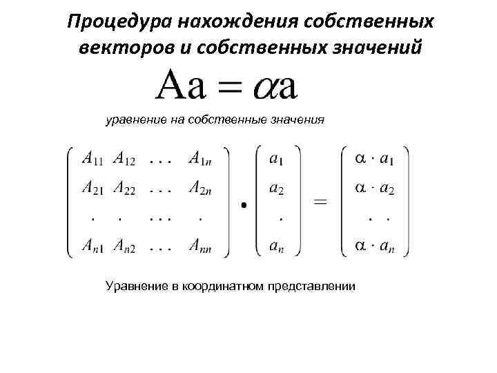 Найти собственные числа