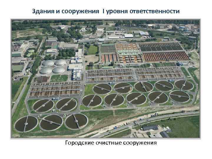 Здания и сооружения I уровня ответственности Городские очистные сооружения 