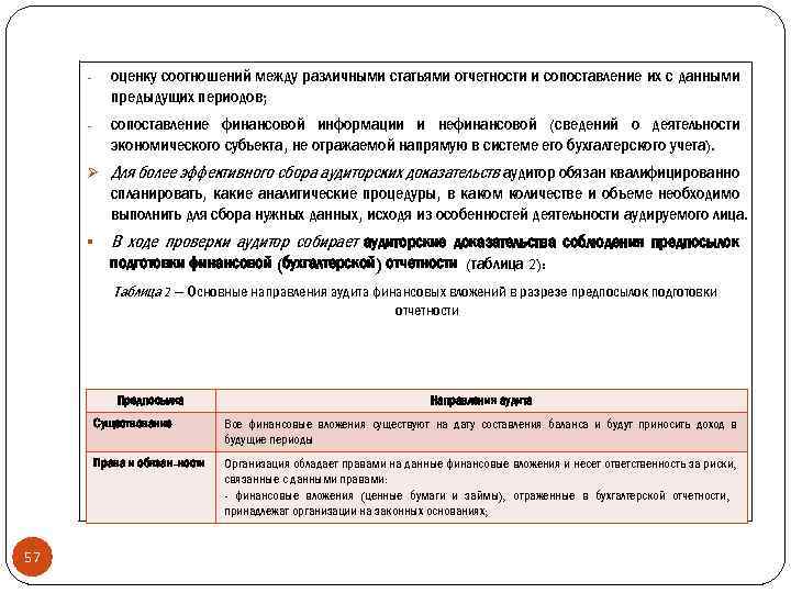 - оценку соотношений между различными статьями отчетности и сопоставление их с данными предыдущих периодов;