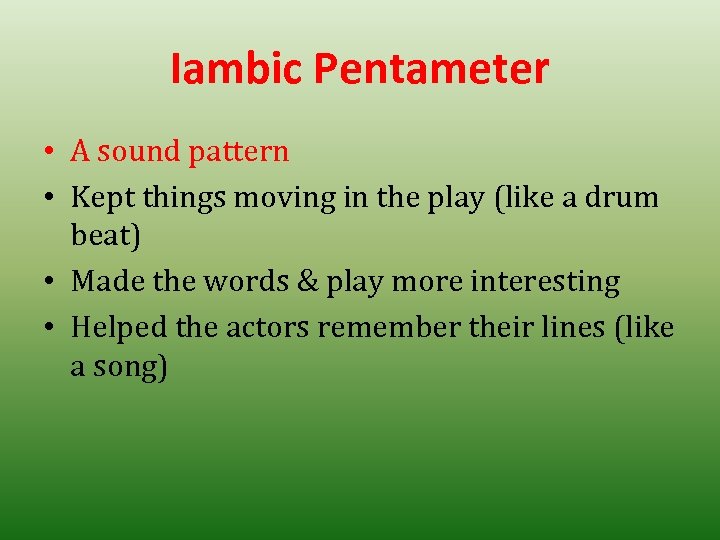 sonnet 97 iambic pentameter