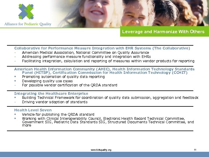 Leverage and Harmonize With Others Collaborative for Performance Measure Integration with EHR Systems (The