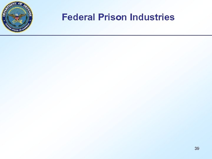 Federal Prison Industries 39 
