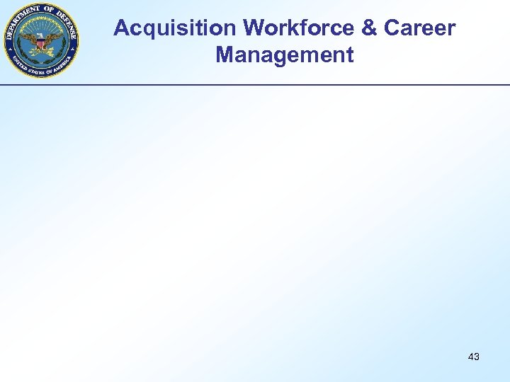 Acquisition Workforce & Career Management 43 