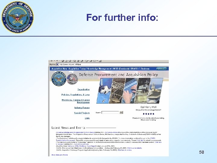 For further info: 58 