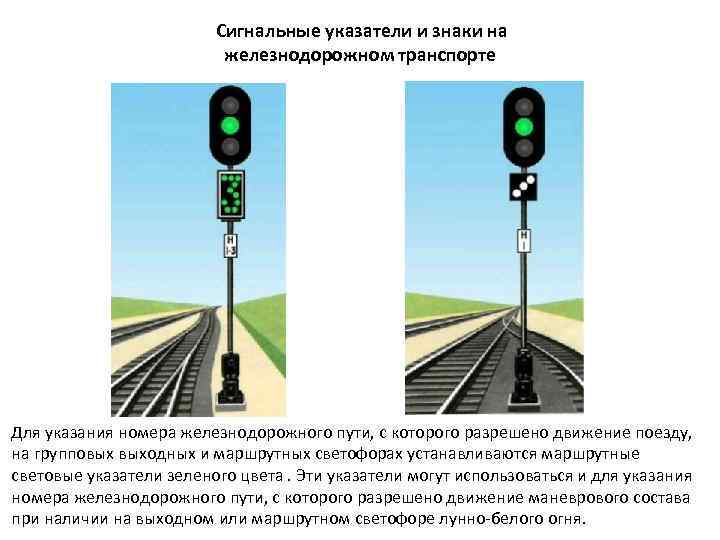 Сигнальные указатели и знаки на железнодорожном транспорте Для указания номера железнодорожного пути, с которого