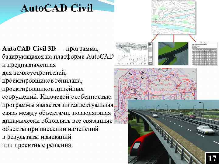 Auto. CAD Civil 3 D — программа, базирующаяся на платформе Auto. CAD и предназначенная