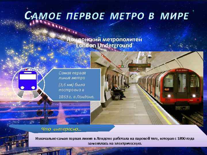 С АМОЕ ПЕРВОЕ МЕТРО В МИРЕ Лондонский метрополитен London Underground Самая первая линия метро