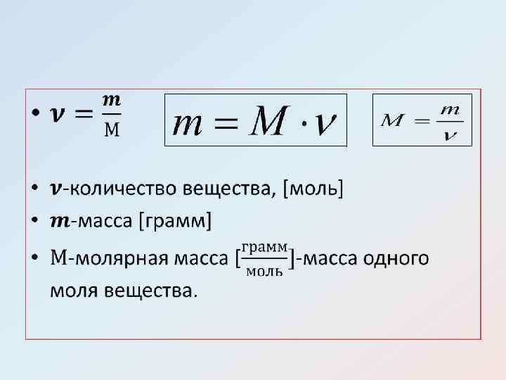 Презентация молярная масса