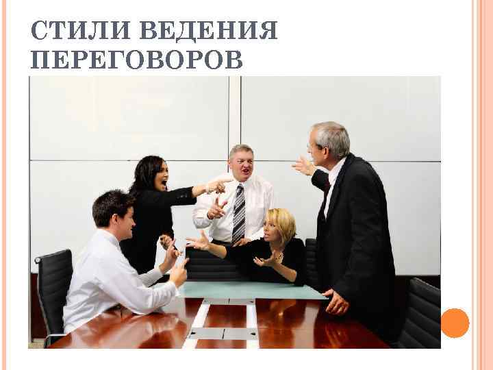 СТИЛИ ВЕДЕНИЯ ПЕРЕГОВОРОВ 