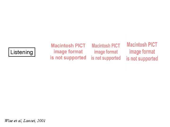 Listening Wise et al, Lancet, 2001 