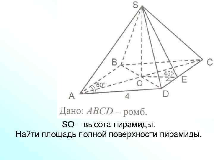 Abcd правильная пирамида ab 3