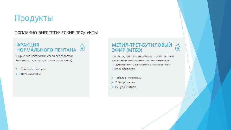 Продукты ТОПЛИВНО-ЭНЕРГЕТИЧЕСКИЕ ПРОДУКТЫ 