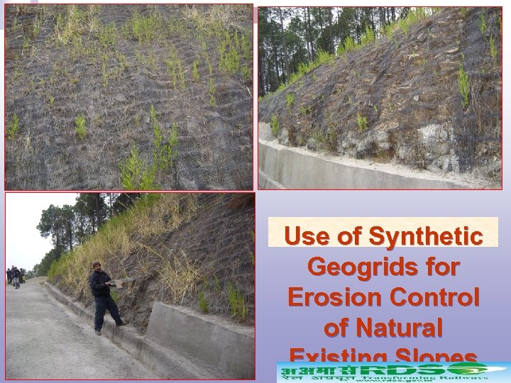 Use of Synthetic Geogrids for Erosion Control of Natural Existing Slopes 