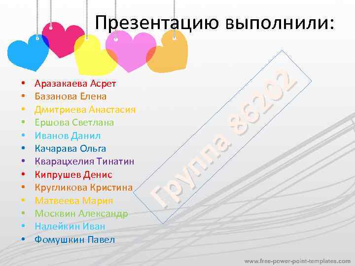 Презентацию выполнили: • • • • Аразакаева Асрет Базанова Елена Дмитриева Анастасия Ершова Светлана