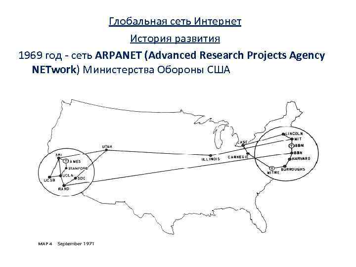 Сеть лет. Сеть Арпанет 1969. 1969 Году в США компьютерная сеть ARPANET. Интернет Министерства обороны США ARPANET. История появления сети ARPANET.