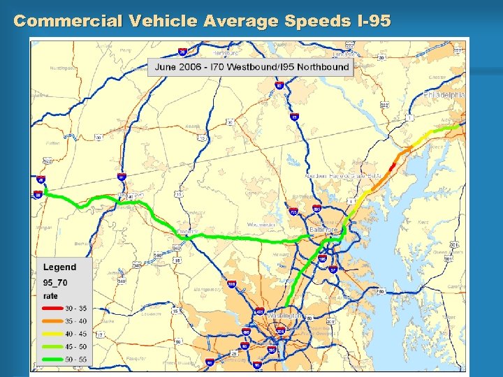 Commercial Vehicle Average Speeds I-95 