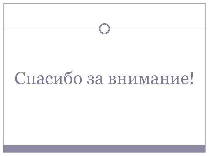 Спасибо за внимание! 