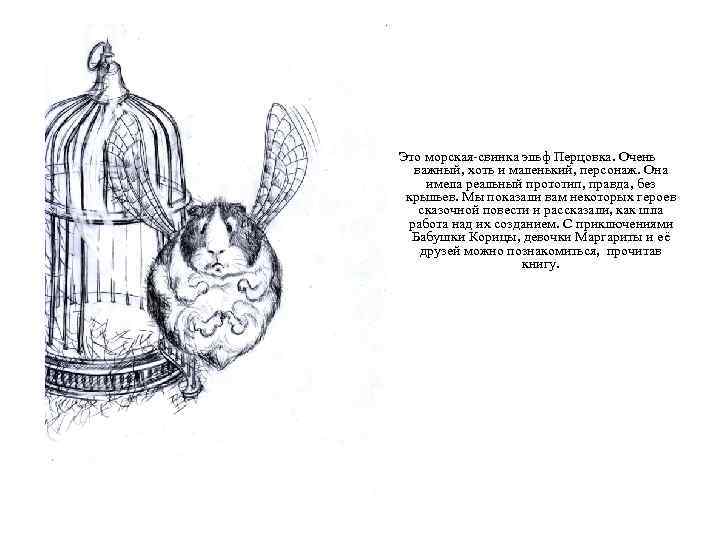 Это морская-свинка эльф Перцовка. Очень важный, хоть и маленький, персонаж. Она имела реальный прототип,
