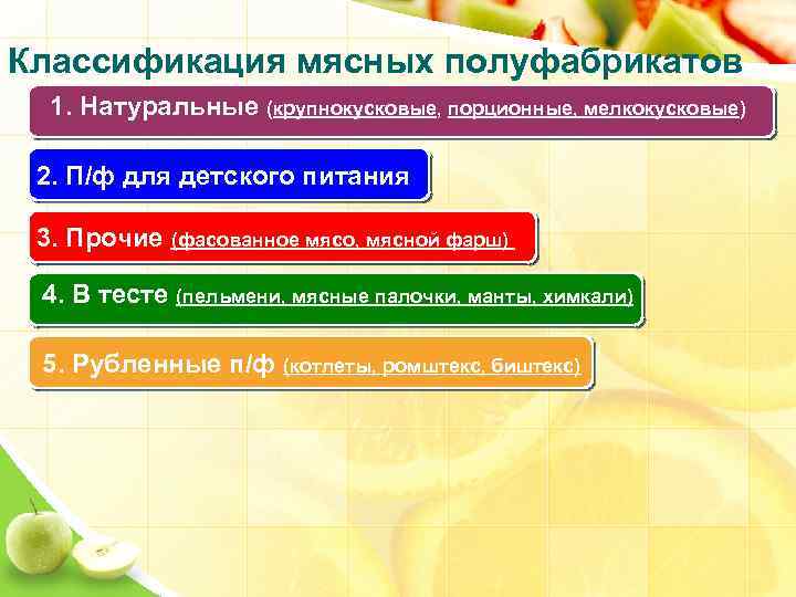 Использование полуфабрикатов. Классификация мясных полуфабрикатов. Классификация крупнокусковых полуфабрикатов. Классификация полуфабрикатов из мяса. Классификация и ассортимент полуфабрикатов.