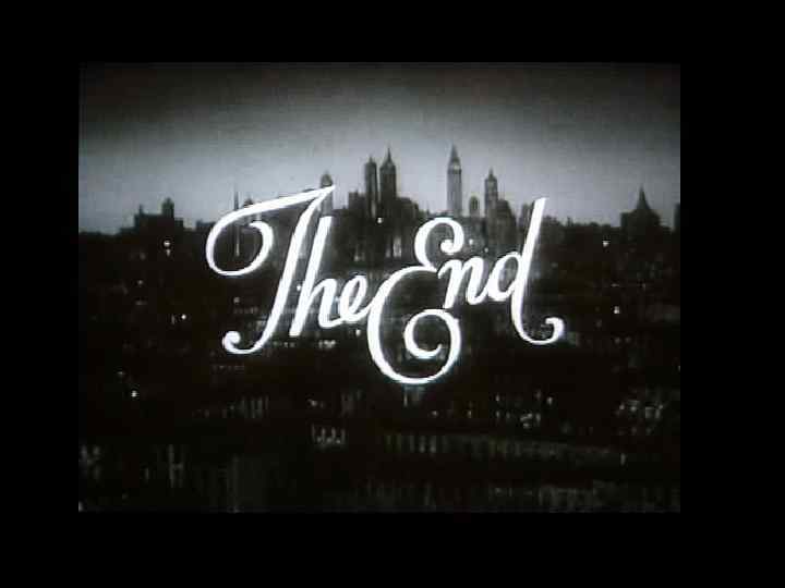 The End 