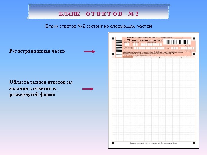 БЛАНК О Т В Е Т О В № 2 Бланк ответов № 2