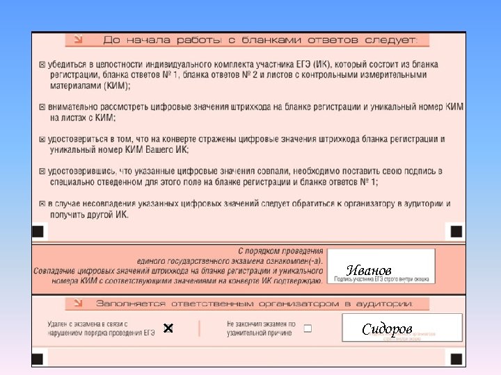 Иванов Сидоров 