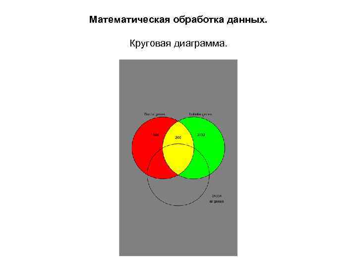 Математическая обработка данных. Круговая диаграмма. 