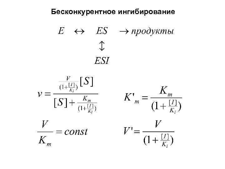 Бесконкурентное ингибирование 