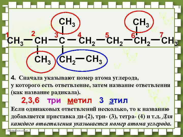 CH 3 1 CH 3 2 CH 3 CH 2 CH 3 4 CH