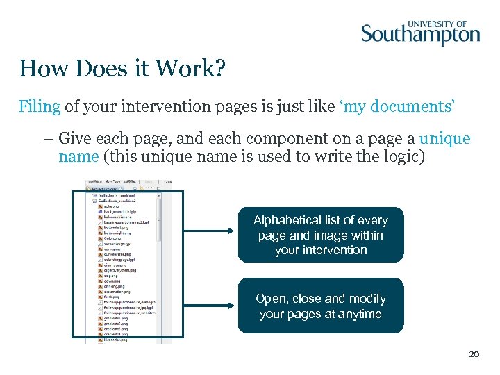How Does it Work? Filing of your intervention pages is just like ‘my documents’