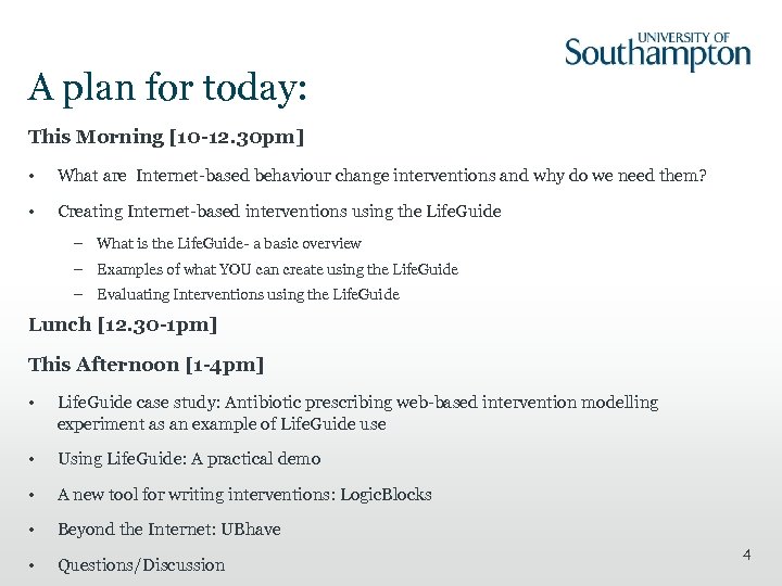 A plan for today: This Morning [10 -12. 30 pm] • What are Internet-based