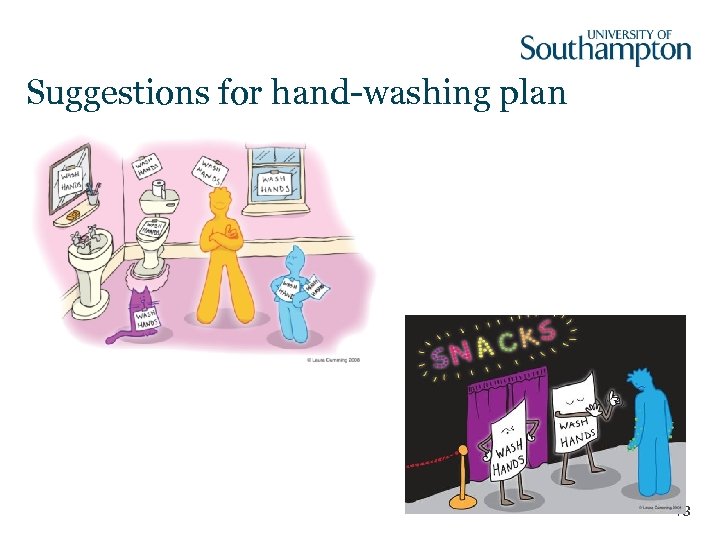 Suggestions for hand-washing plan 73 
