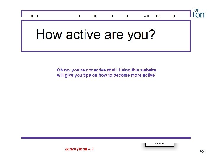 activity 1 = 3 activity 2 = 1 activitytotal = 7 activity 3 =