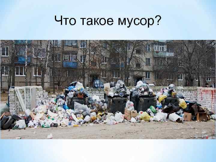 Что такое мусор? 