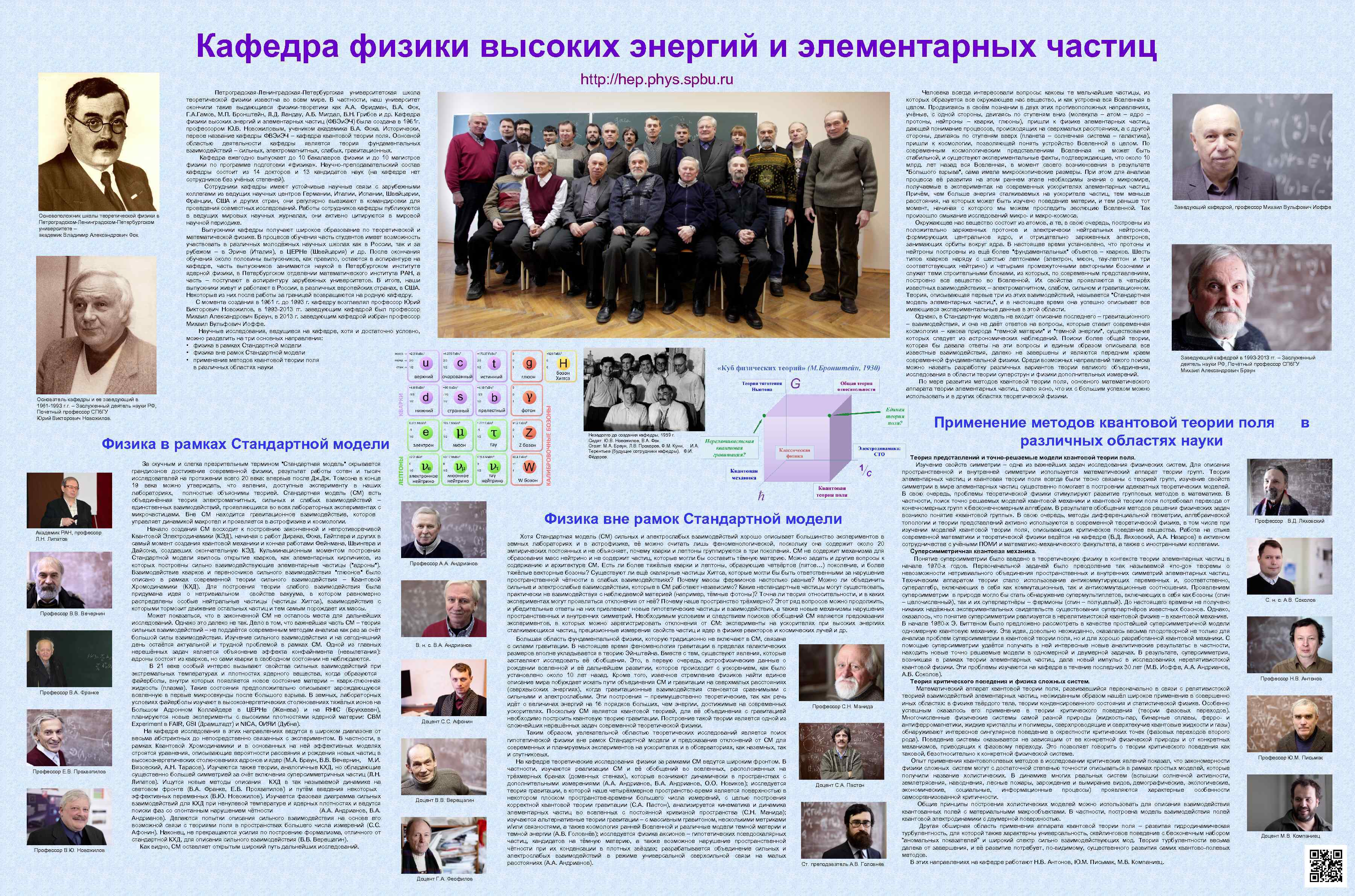 Кафедра физики высоких энергий и элементарных частиц http: //hep. phys. spbu. ru Основоположник школы