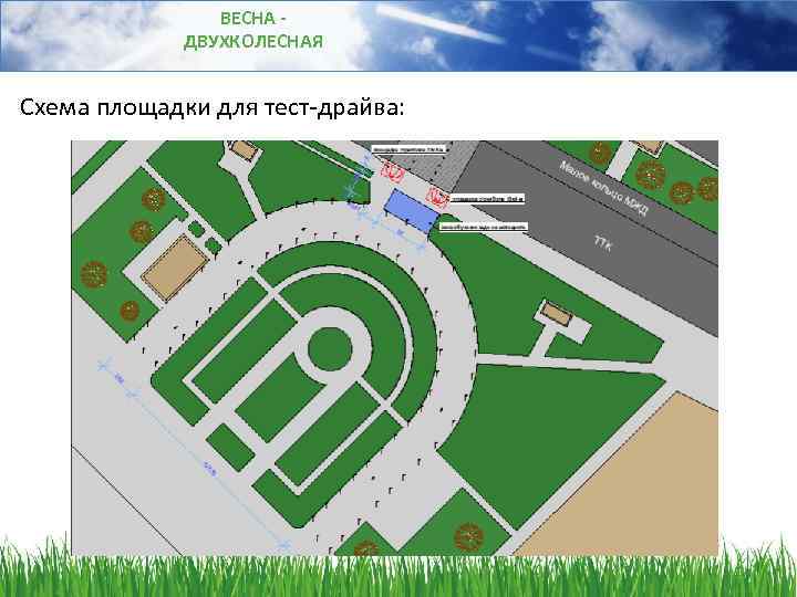 ВЕСНА ДВУХКОЛЕСНАЯ Схема площадки для тест-драйва: 