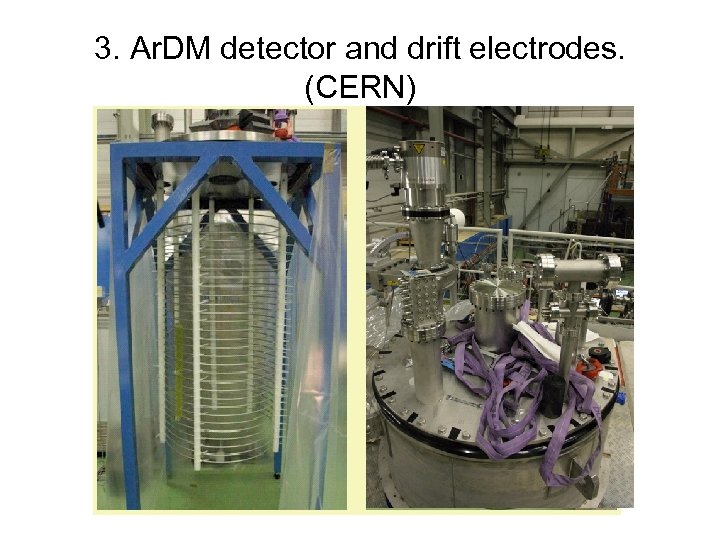 3. Ar. DM detector and drift electrodes. (CERN) 