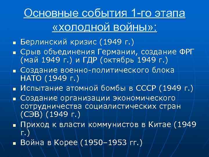 Презентация международные отношения после 2 мировой войны