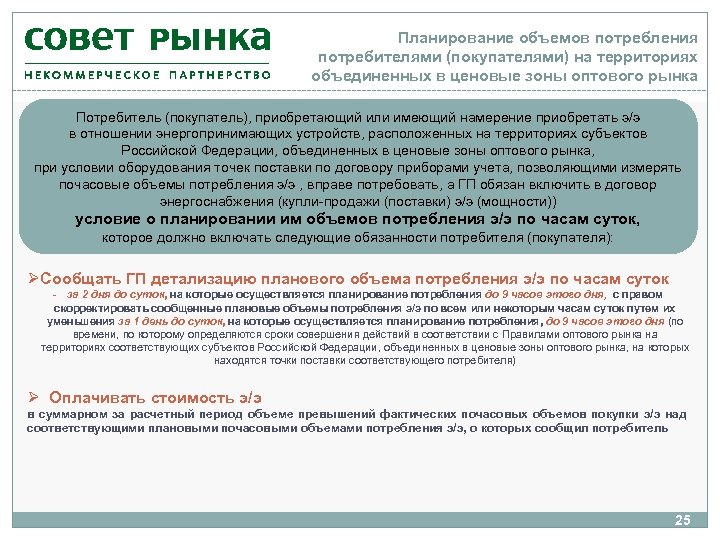 Планирование объемов потребления потребителями (покупателями) на территориях объединенных в ценовые зоны оптового рынка Потребитель